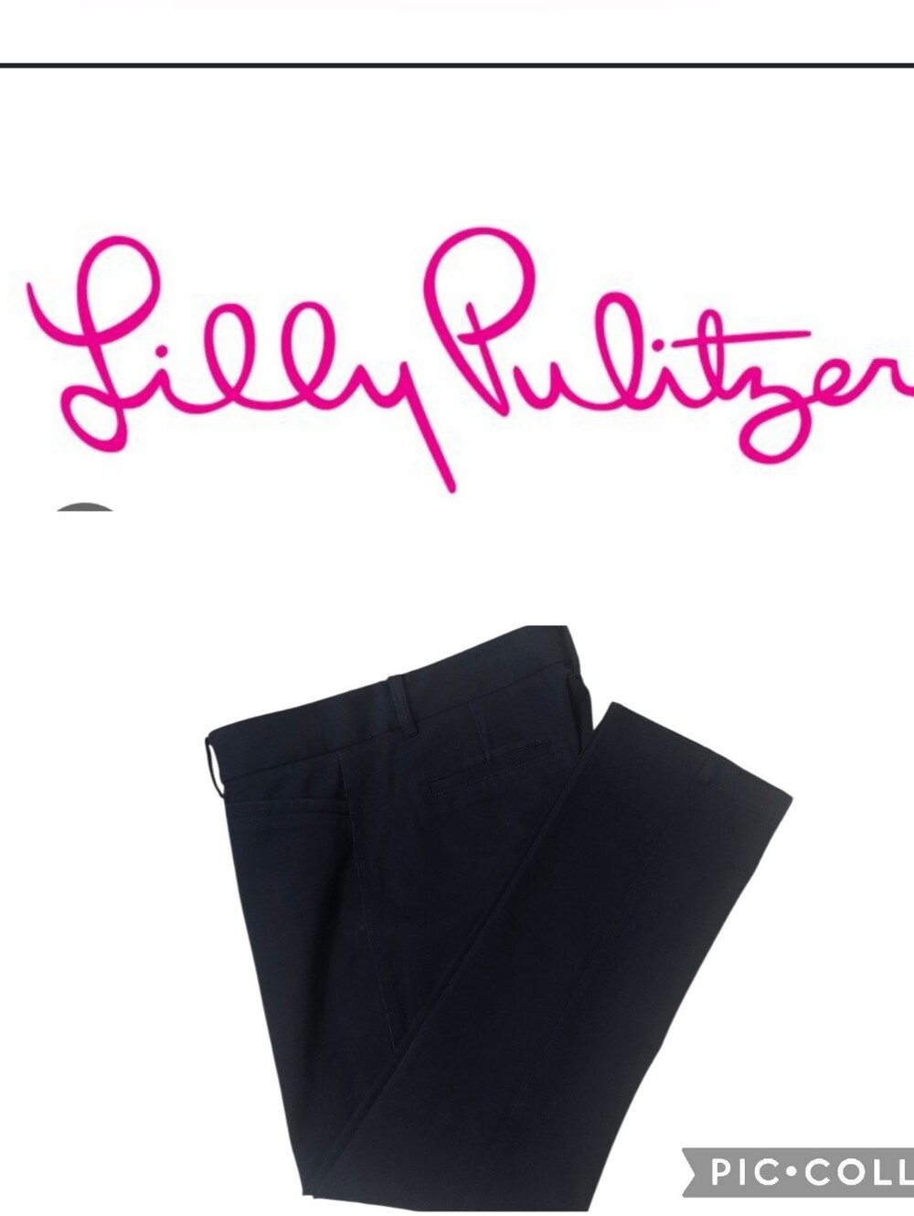 Lily Pulitzer Navy Blue Straight Leg Pants Size 10
